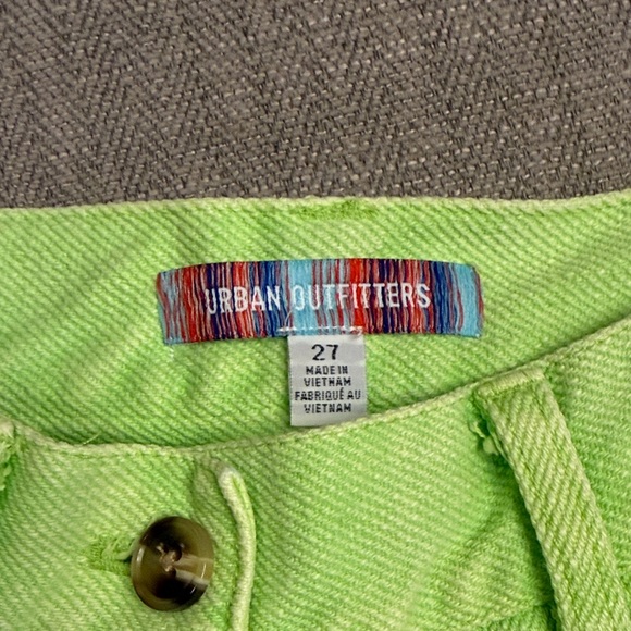 Urban Outfitters High-Rise Wide Leg Jeans in Lime - Picture 2 of 5